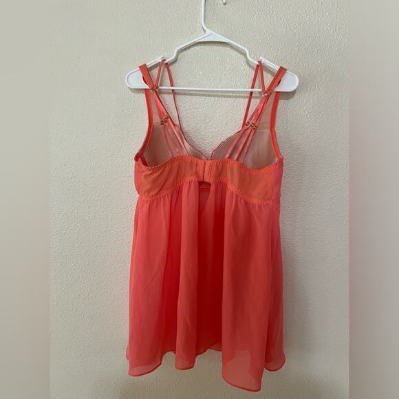 Cacique light Orange lace strappy babydoll slip 38DD - Picture 4 of 8